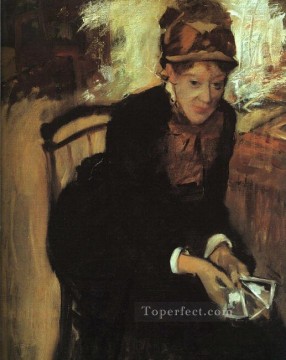 Edgar Degas Painting - Retrato de María Cassatt Edgar Degas